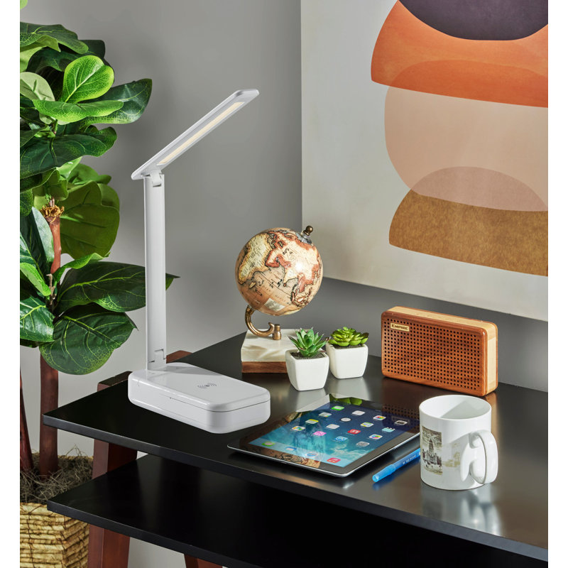 Lampe de bureau USB réglable Jiahna, Blanc