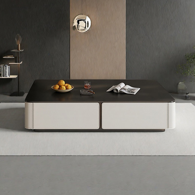 Table basse rectangulaire italienne en ardoise, 13.8" H x 55.1" L x 31.5" W