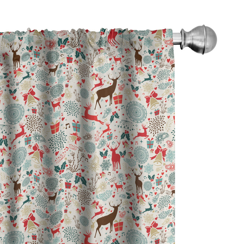 Mixed Semi-Sheer Rod Pocket Curtain Panels, 28" x 63"