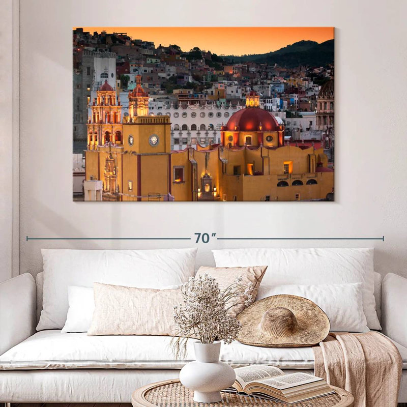 Ravi Guanajuato au coucher du soleil, H 34 po x l 51 po