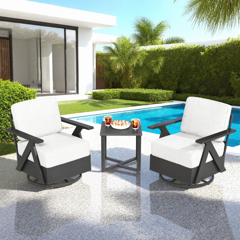 3 Piece Seating Group with Cushions, Beige