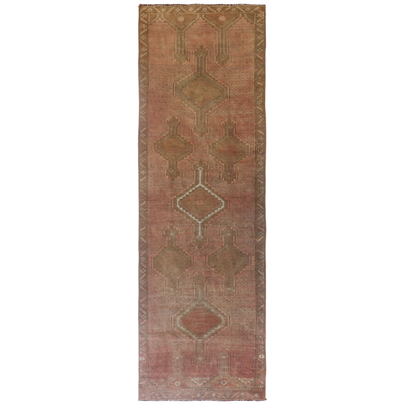 Vintage Turkish Village Rugs One-of-a-Kind Runner 3' X 9'5" Area Rug