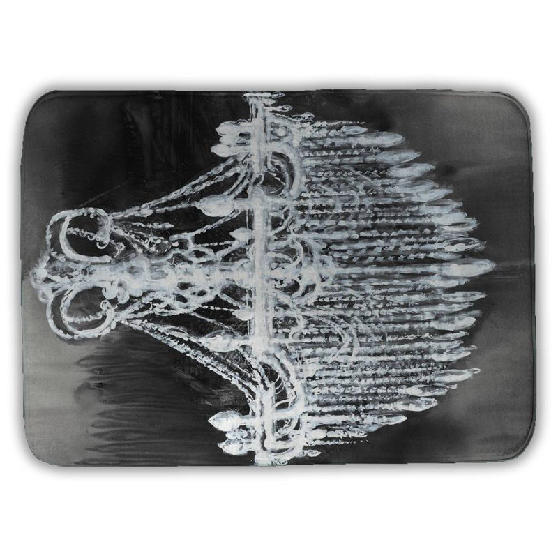 Big glam chandelier Bath Mat with Non-Slip Backing - Quick Dry Memory Foam Bathroom Rug - Absorbent - Modern Plush Spa-Style - Machine Washable