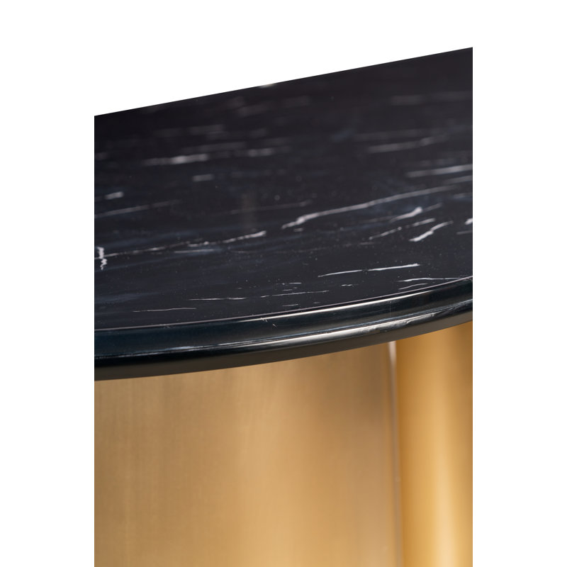 Balmain Oval Marble Dining Table with Curved Woven Velvet Chairs – 7-Piece Modern Glam Dining Set with Upholstered Seating