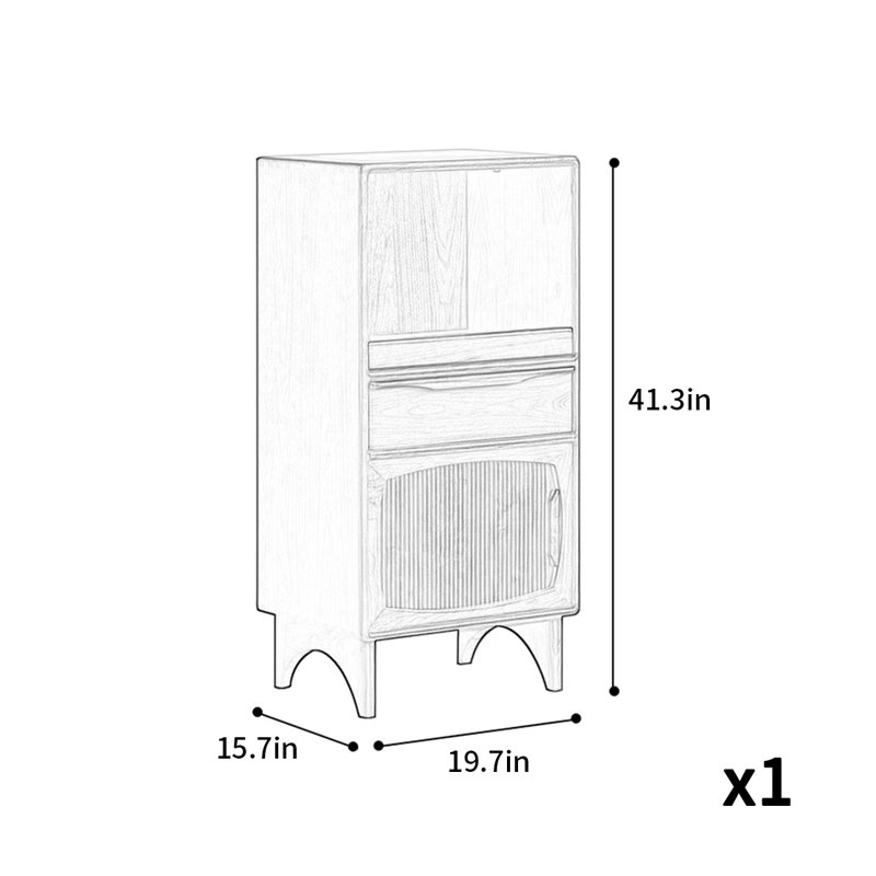 Accent Cabinet Full Of Classical Art Atmosphere