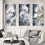 3 pièces sur toile - Art de palmier tropical pour art ginkgo-406208363-406208367