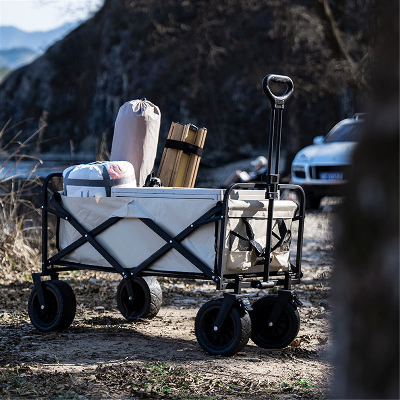 Chariot pliable pliable robuste, Beige