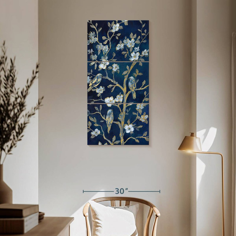 Indigo Spring I, 62" H x 30" W