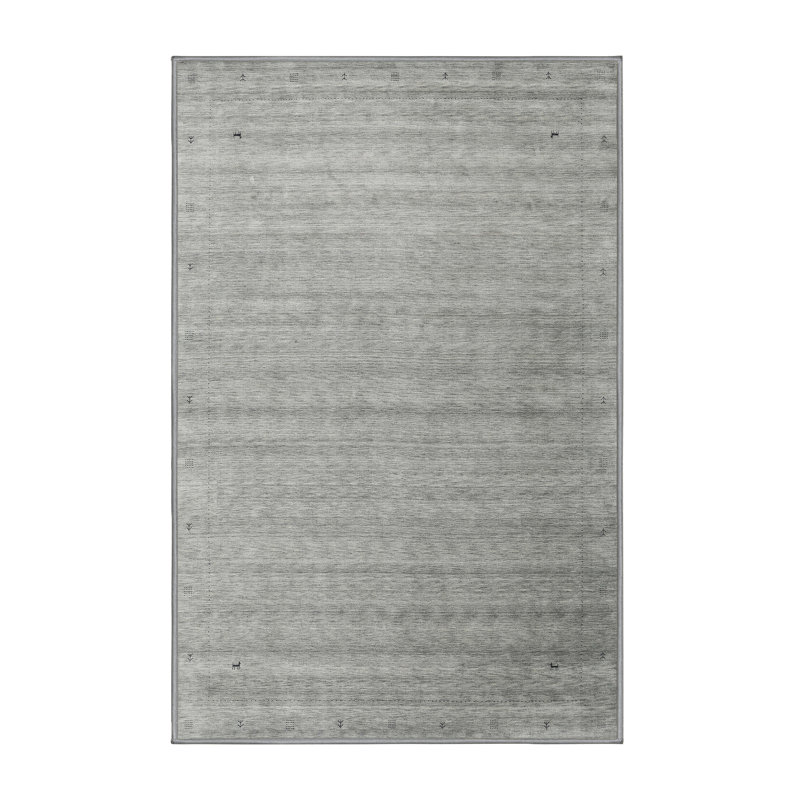 Tapis gris zone contemporaine, Rectangle 5 pi 0 po x 8 pi 0 po