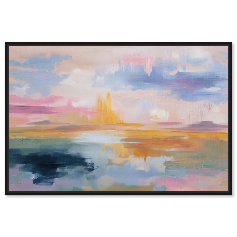 «Evening Tones IV», impression sur toile par Art Remedy, cadre noir, 15 x 10, Cadre noir, 11"H x 16"W