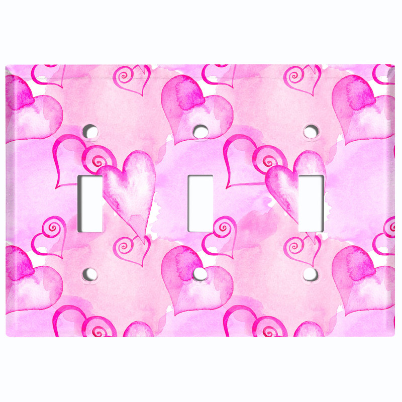 Patterned 3 - Gang Toggle Light Switch Standard Wall Plate