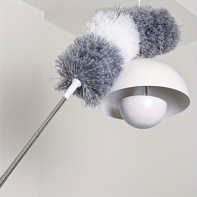 Plumeau extensible en microfibre avec tête pliable - lavable, réutilisable, pour les hauts plafonds et les meubles