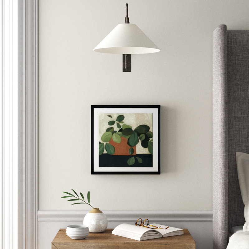 Jade Hoya II - reproduction d'art sur toile, H 16 po x l 16 po x P 1,5 po, Cadre noir