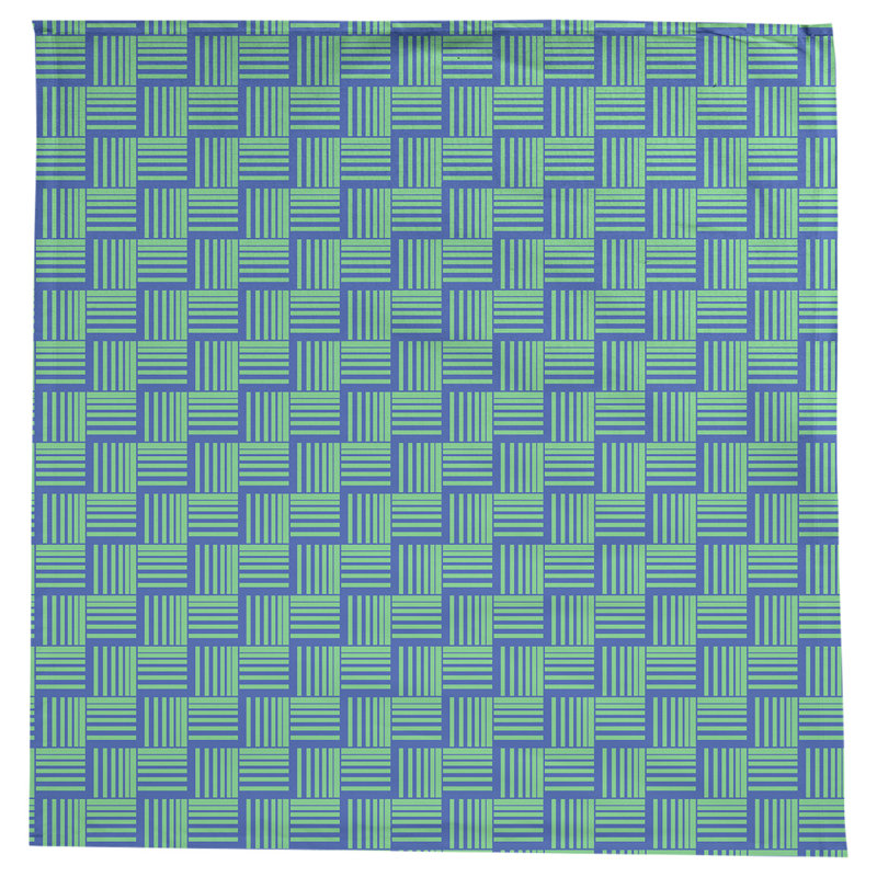 Rayures nattes classiques Nappe, Bleu/vert
