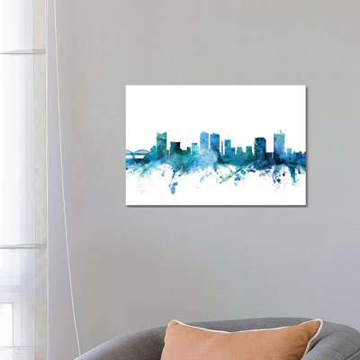 Fort Worth, Texas Skyline by Michael Tompsett - Wrapped Canvas Gallery-Wrapped Canvas Giclée