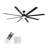 84 In Super Large Black Ceiling Fan With Remote Control Black