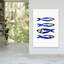 «Coastal Blue Fish», impression d'art mural minimaliste moderne-129897514