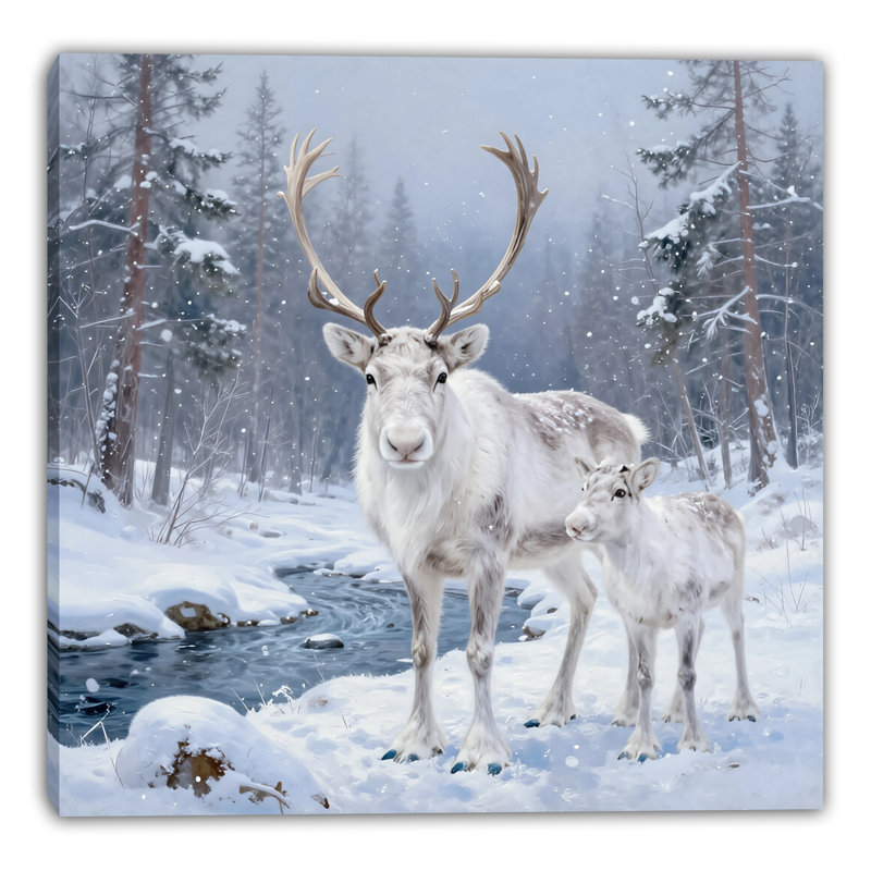 «Winter Companions», art mural sur toile tendue, 20"W x 20"H x 1.5"D