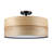 18 In. 4-light Wood Veneer Drum Ceiling Light Semi Flush Mount-1954244117