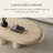 47" Modern Cloud Living Room Coffee Table Natural Wood Finish with Cylinder Four Legs