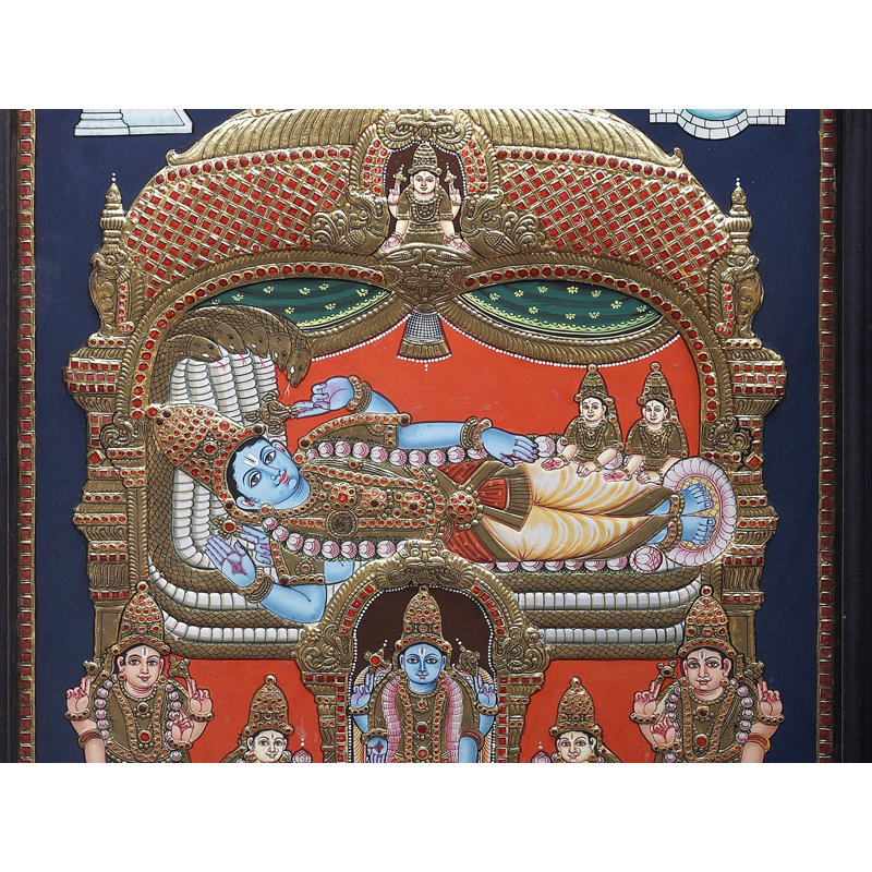 Shree Ranganatha Swamy | Couleurs traditionnelles avec or 24 carats