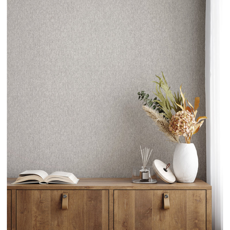 Papier peint Tyngsborough Tweed, Gris