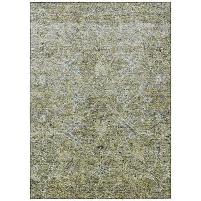 Machine Washable Indoor/Outdoor Matteson ACN2298 Global Rug, Rectangle 10' x 14'