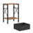 Set Of 2 Fabric Drawer Nightstand With Open Shelf, Small Bedside Table For Bedroom, Living Room Or Dorm-641028240