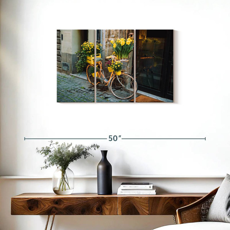 Vélo Mehar plein de fleurs, H 24 po x l 38 po