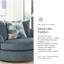 Fauteuil d'appoint pivotant surdimensionné Gwenith Place-96687522