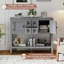 Buffet Buffet avec 2 portes et 2 tiroirs gris-2096503950