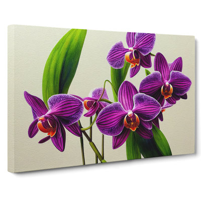 Intriguing Orchid Flowers - Wrapped Canvas Print