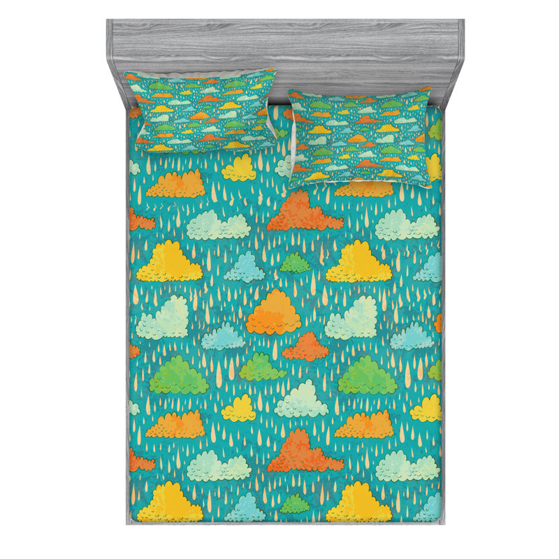 Microfiber Sheet Set, Queen Sheet Set with Fitted Sheet