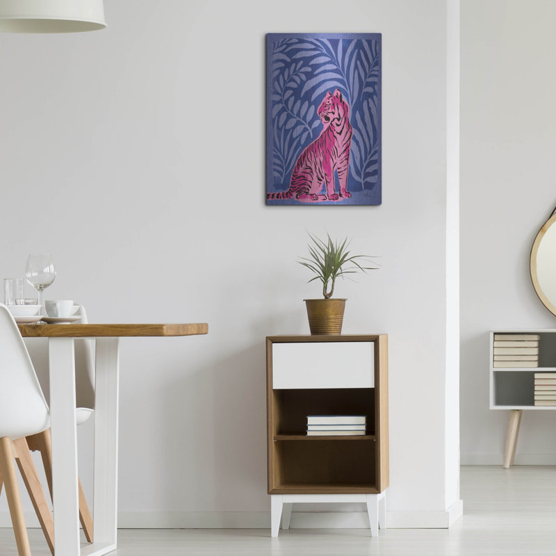 Art mural en métal «Jungle Cats 2 Bright» par Janelle Penner, H 24 po x l 16 po