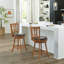Tabouret de bar et de comptoir pivotant Henock-118019342-118019343