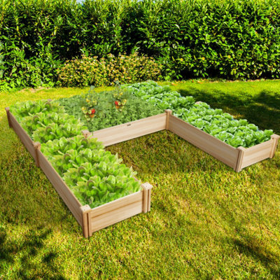 Tavion Wood Raised Garden Bed