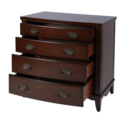 Agatha 32 in. W Rectangular Wood 4 Drawer Accent Chest