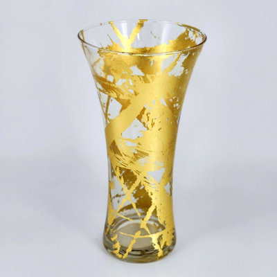 PATTY Solid Gilded Glass Bouquet Vase