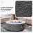 Wilfrid 12" H x 40.5" W Concrete Propane Outdoor Fire Pit Table with Tank Cover and Wind Guard-1294242377