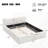 Boucle Thick Headboard Platform Bed-1938942866