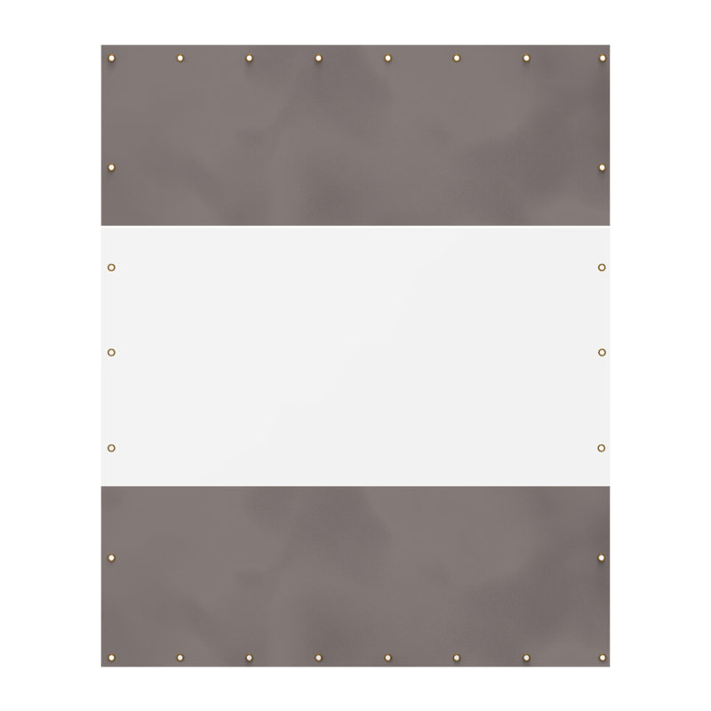 Rideau transparent d'extérieur robuste, Gris, H 118,9 po x l 95,3 po