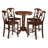5 Piece Counter Height Pub Set Includes a Round Dining Table with Pedestal and 4 Dining Room Chairs, Black & Cherry-1579095482-1575159948-1486587510