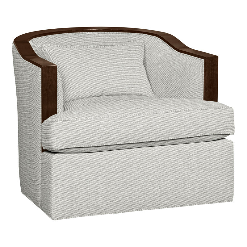 Fauteuil d'appoint pivotant Thom Filicia, Callaloo coton, Wrenn