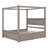 Zaelin Full Size Wood Canopy Bed with four Drawers-1329302165
