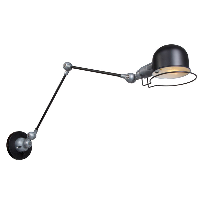 Lemke Swing Arm Sconce, Grey/Black