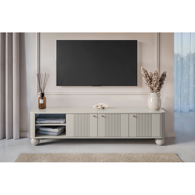 Dayzee TV Stand for TVs up to 55", Cashmere/Gold