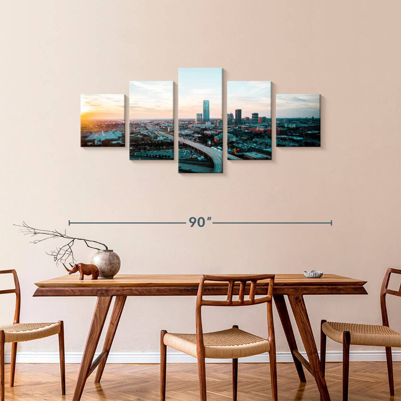 Oklahoma City View, 36" H x 80" W