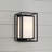 1-Light Outdoor Modern Square Rectangle Wall Lantern in Black with Soft White Glass-100662199