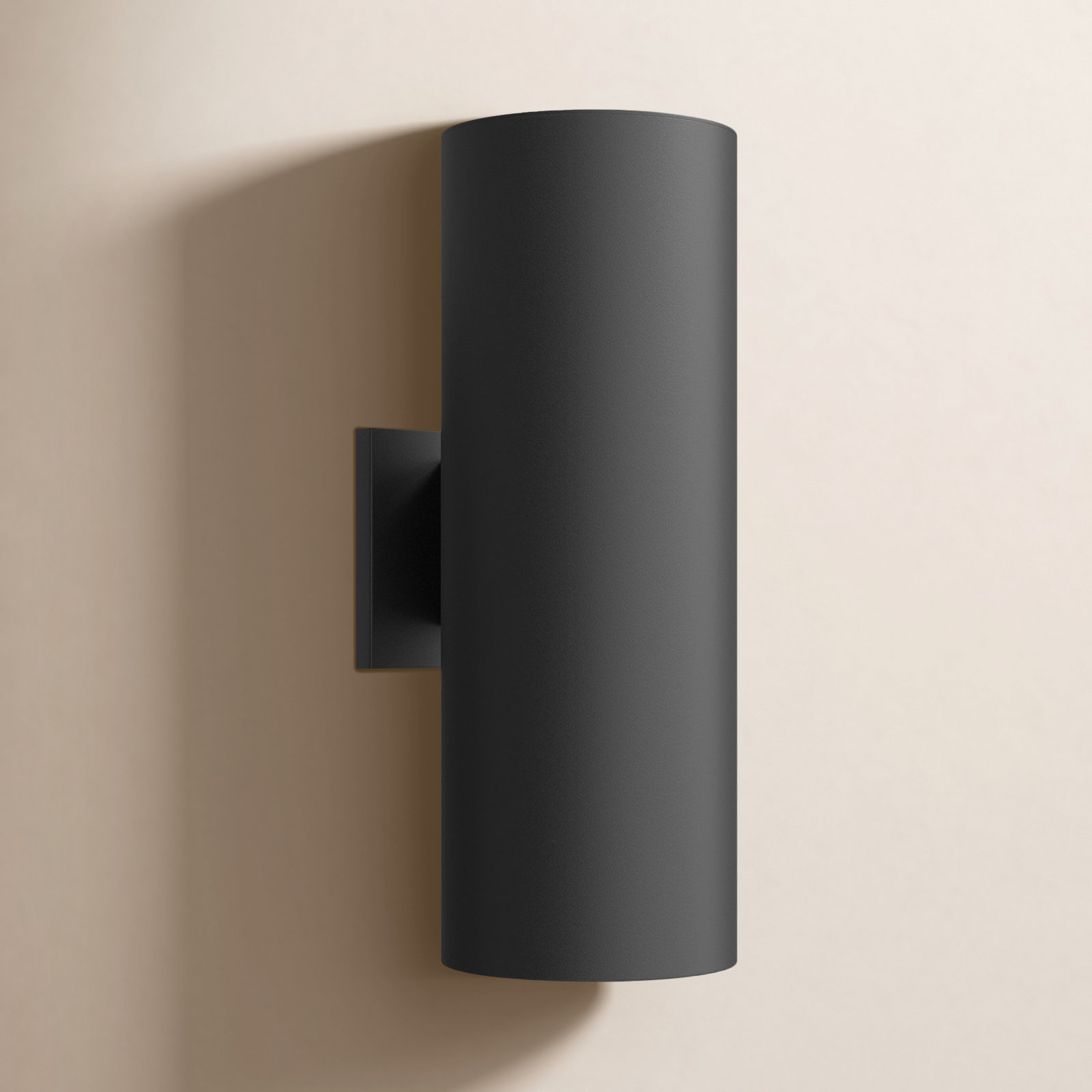 Dylan 2 - Bulb Outdoor Armed Sconce, 14.25" H x 5.12" W x 5.12" D, Black, Yes