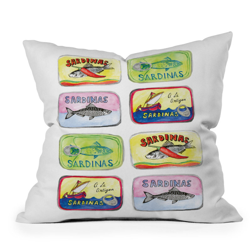 Coussin adrianne Sardinas, Carré 16 po